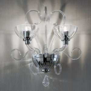  Bellario Crystal Glass Sconce   2 Arm