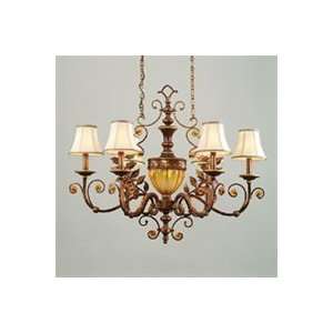  6927   Wrought Iron Oval Leaf Chandelier   Chandeliers 