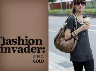 Womens PU Leather Shoulder Bag Handbag PURSE167 3color  