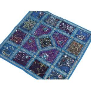   Blue Chair Floor Decorative Pillow India Accent Crafts
