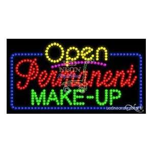 Permanent Make Up LED Sign 17 inch tall x 32 inch wide x 3.5 inch deep 