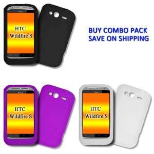  (3 Pack Combo) HTC Wildfire S 6235 Black, Purple and Frost 