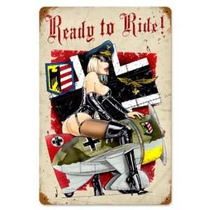 Frau Flyer Axis Military Vintage Metal Sign   Garage Art Signs  
