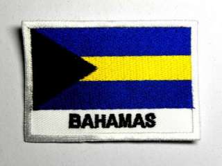 BAHAMAS ISLANDS NEW FLAG IRON ON PATCH EMBROIDERED I037  