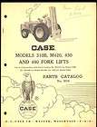 1962 CASE FORK LIFT 310B / M420 / 430 / 440 PARTS MANUAL