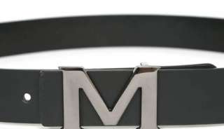 Mens Premium Stylish Fashion Big M Buckle PU Leather belt  