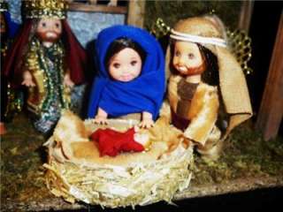 Nativity Scene set Kelly / Tommy doll ooak barbie 3 wise men christmas 