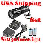   500Lumen CREE XM L T6 LED DIY 5Mode Mini Flashlight +MP2 Charger+16340