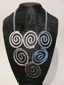 New Tribal Silver Chunky Bib Statement Necklace Earring  