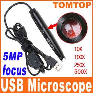 Mini Portable USB LED Digital 500X Microscope Endoscope Otoscope 