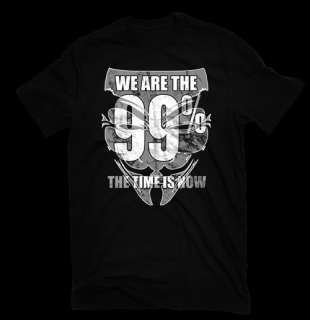 Occupy Wall Street USA Anonymous T Shirt We are the 99 % Percent The 