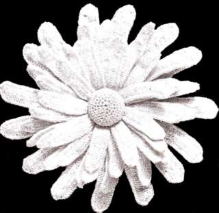 Vntg Irish Crochet Chrysanthemum Flower Motif Pattern  