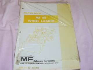 Massey Ferguson 88 Wheel Loader Dealers Parts Book  