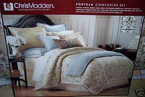 PENNEY CHRIS MADDEN Queen Comforter Set PORTOLA Taupe NIB  