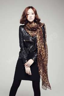 2color Fashion Leopard Soft Shawl Scarf Wrap Long Stole  