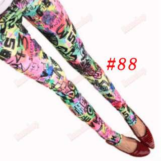 Ladys Punk Funky Sexy Leggings Stretchy Tight Pencil Skinny Pants New 