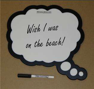 THOUGHT BUBBLE SHAPED , DRY ERASE BOARD, W/PEN, NEW  