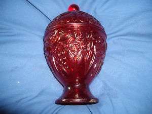 Avon, Vintage Red Glass Candy Dish  