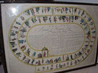 RARE THE NEW GAME OF HUMAN LIFE JOHN WALLIS LONDON 1790  