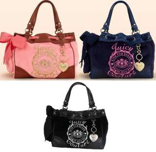 NWT JUICY COUTURE SOLID Velour Daydreamer Bag Handbag  