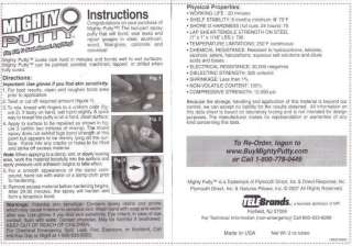 TeleBrands Mighty Putty As Seen On TV   1 Tube Package  