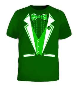 Irish Tux Tuxedo Suit Beer Party Ireland Green T Shirt  