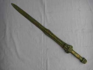 Antique Chinese Bronze Weapon Long Sword  