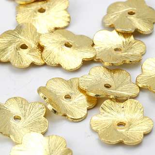 HIZE BV274 Vermeil Gold Plated 24 WAVY DISC Beads 10mm  
