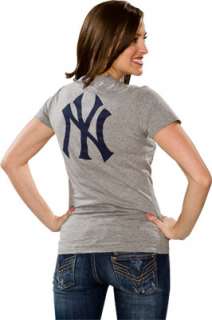 New York Yankees Womens Dark Grey Heather Local Bronx Bombers Tee 