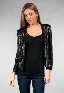 EIGHT SIXTY Sequin Jacket in Black  