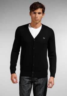 FRED PERRY Cardigan in Black 