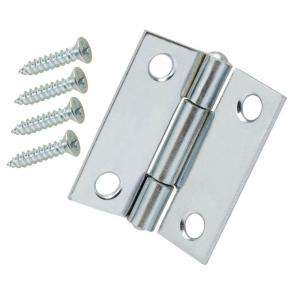 Everbilt 2 in. Non Removable Pin Hinges Bright Zinc Plated Finish 