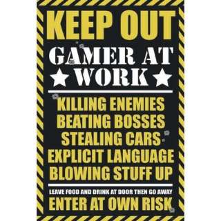 Keep out   Gamer at work Poster   Poster Großformat  