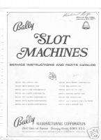 BALLY SLOT MACH MANUAL   models 883,889,891,892,902,910  