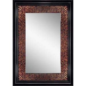 Deco Mirror 29 In. X 36 In. Amber Rectangle Mirror in Black 8894 at 