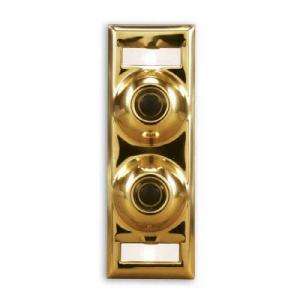 Heath Zenith Polished Brass Multi Family Doorbell Name Plate DW 911 at 
