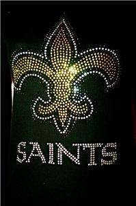 New Orleans Saints Bling Womens Thermal Hoodie SM 3X  