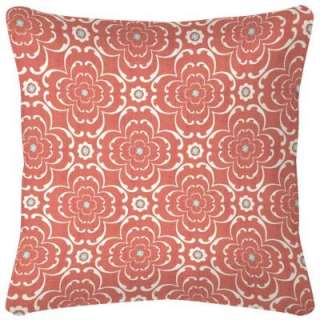 Coral Breeze Layla Trellis Coral Red Scroll Pillow JB18554B 9D4 at The 
