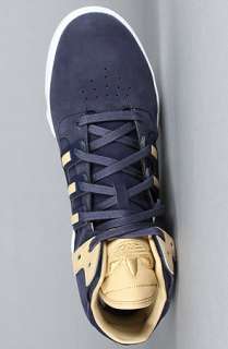 adidas The Court Blaze LQC Sneaker in New Navy Tan Blend White 