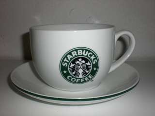 Huge STARBUCKS COFFEE Mug & Saucer Plate MERMAID LOGO  