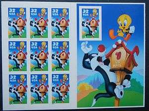 3205 Syvester And Tweety Die Cut Stamp Sheet MNH IMPERF  