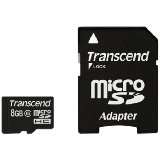 Transcend Hi Speed Micro SDHC 8GB Class 6 Speicherkarte mit SD Adapter 