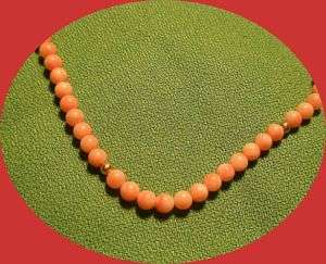 14kt gold with Angel Skin Coral Beads  