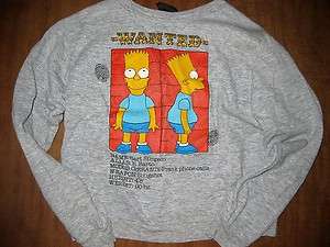BART SIMPSON sweatshirt 1990 youth med SIMPSONS vtg  