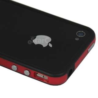  Hard Bumper Case W/ Chrome Buttons For Apple iPhone 4 S 4S  