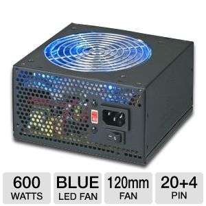 Coolmax CL 500B Power Supply   500 Watt, 120mm Blue LED Fan, PCIe at 