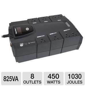 CyberPower CP825LCD UPS Battery Backup   825VA, 450W, LCD, Diagnostics 