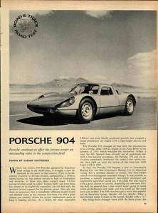 Porsche 904 Vintage race car Original 1964 Road test  