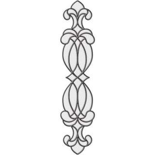 Brewster 4.5 In. X 19.25 In. Hanover Clear Stain Glass Applique With 6 