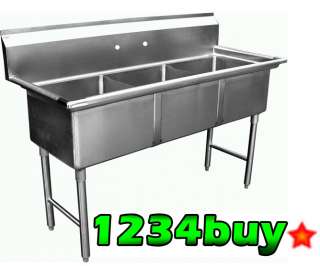 Compartment S/S Sink 18x18 without Drainboard, NSF  